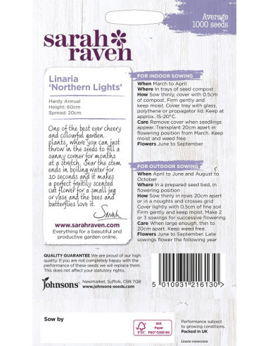 Sarah Raven Linaria 'Northern Lights' hos den engelske gartner shop