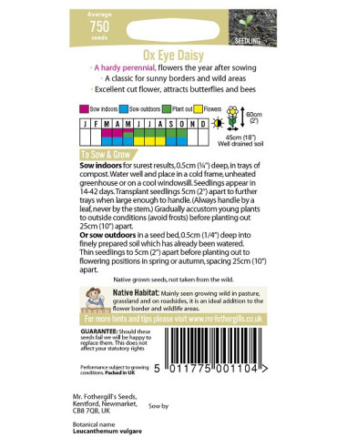 Mr. Fothergill's Wildflower Oxe eye daisy hos den engelske gartner shop