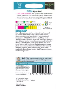 Mr. Fothergill's dahlia mignon mix 2