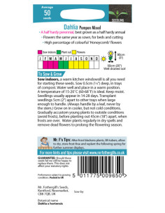 Mr. Fothergill's dahlia pompon mix 2