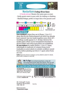 Mr. Fothergill's nasturtium african queen 2