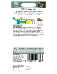 Mr. Fothergill's lettuce romaine ballon 2