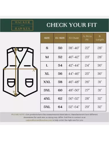 Walker & Hawkes Herre Oilskinsvest green hos den engelske gartner shop
