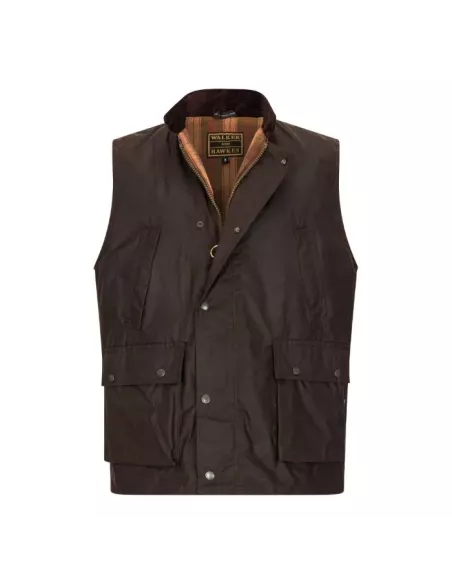 Walker & Hawkes Herre Oilskinsvest brown