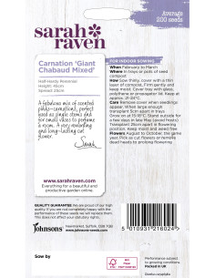 Sarah Raven Carnation 'Giant Chabaud Mixed' 2