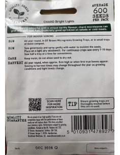 D.T. BROWN Microgreens CHARD Bright Light 2