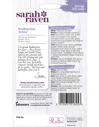 Sarah Raven Rudbeckia 'Aries' hos den engelske gartner shop