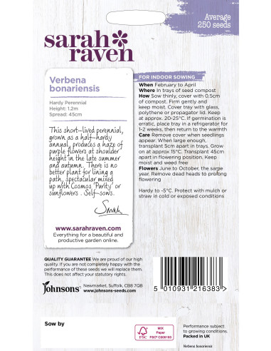 Sarah Raven Verbena bonariensis hos den engelske gartner shop